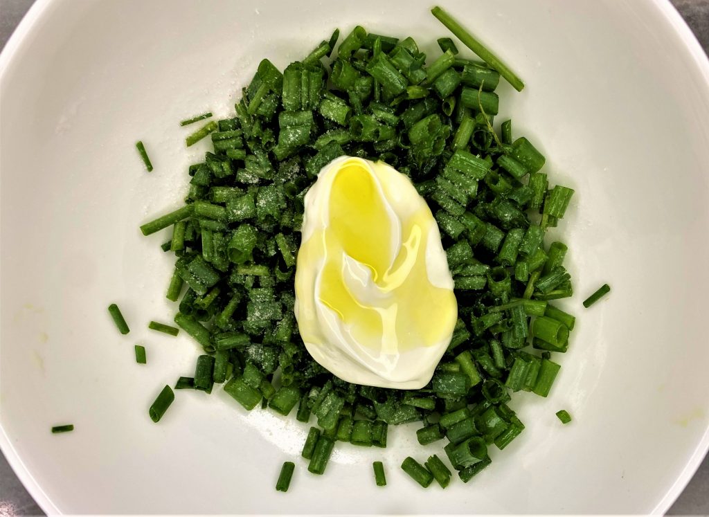 green onions and yogurt for lavash wrap