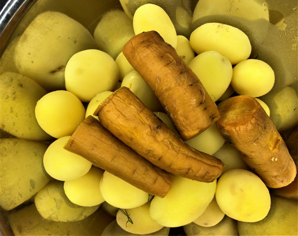 simmered potatoes and carrots