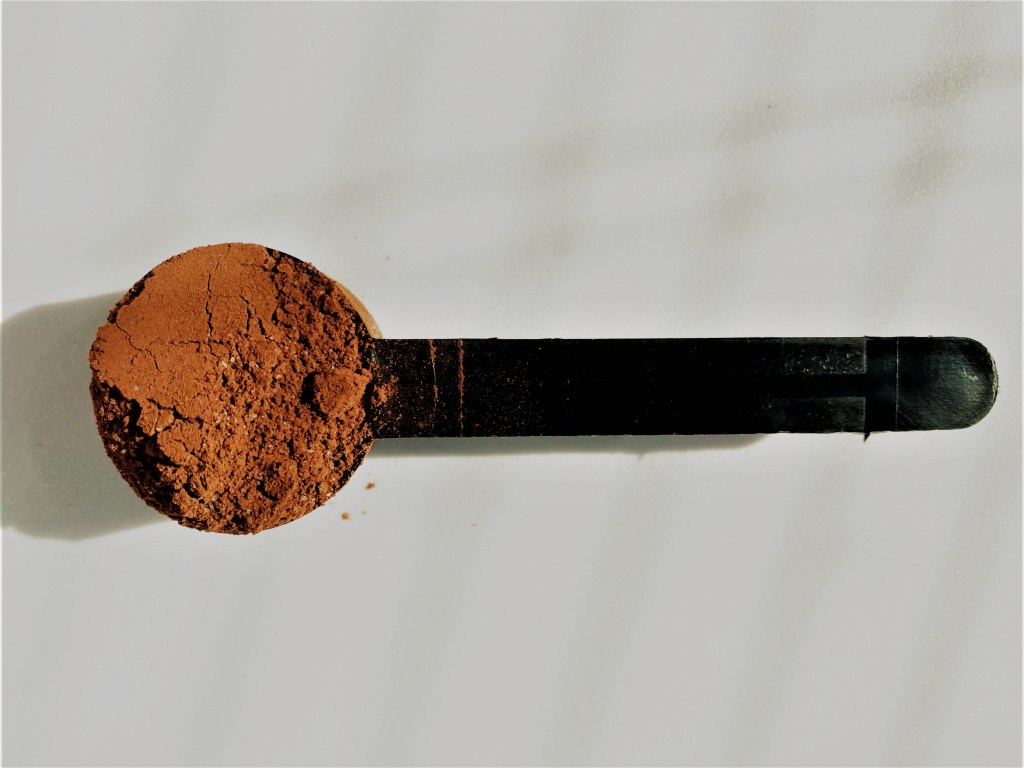 drinking chocolate in a scoop